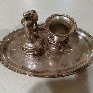 Antique silver decanter